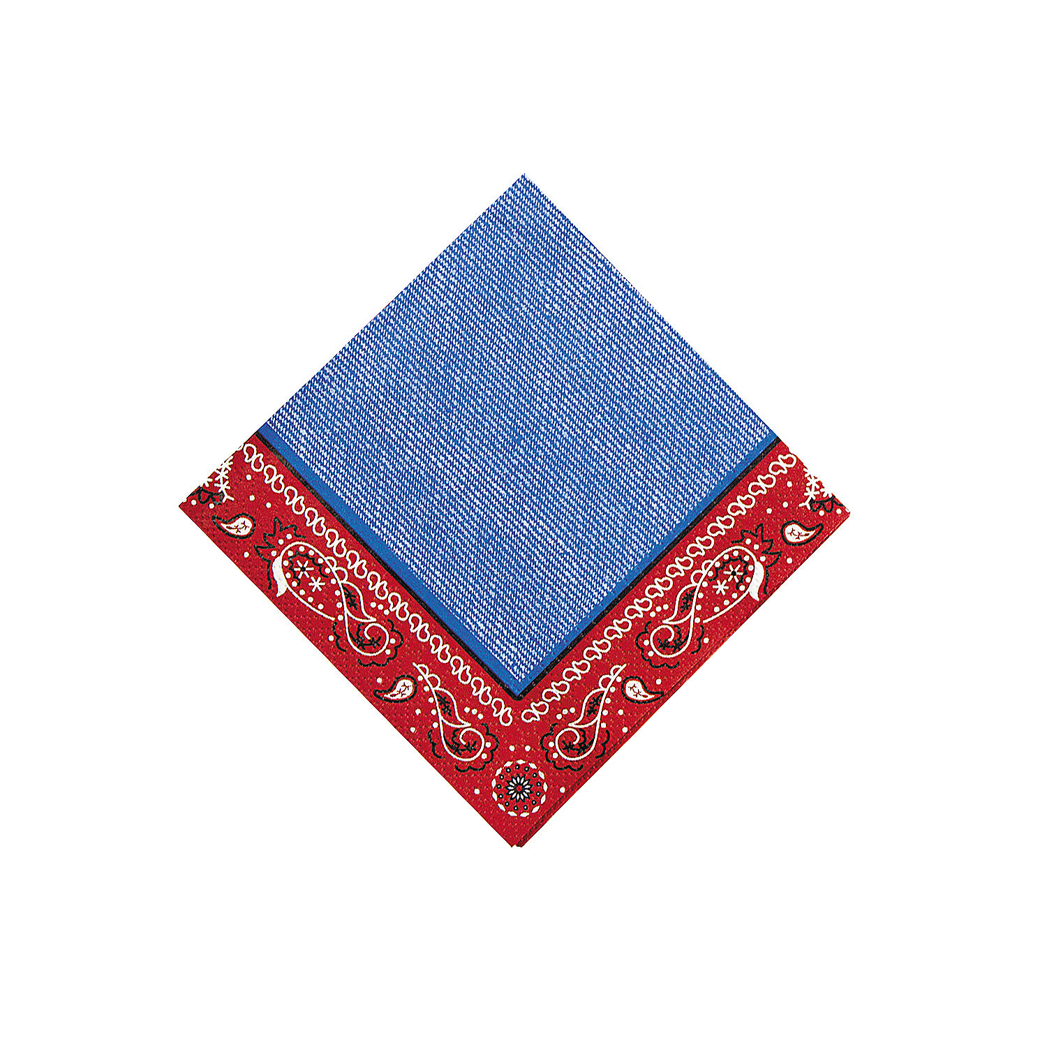 Red Bandana Beverage Napkins Party Supplies 16 Pieces