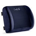 thumbnail image 1 of Almohada de apoyo lumbar ComfiLife, espuma viscoelástica, 38 x 32 x 12 cm, color azul marino, 1 of 8