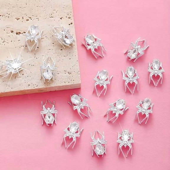 20Pcs Halloween Spider Nail Art Charms Alloy DIY Manicure Decor Set