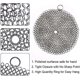 thumbnail image 4 of Limpiador de hierro fundido de acero inoxidable 316 de primera calidad (redondo de 5 pulgadas), estropajo de malla para sartenes de hierro fundido, sartenes pre-sazonadas, hornos holandeses, sartenes, 4 of 4