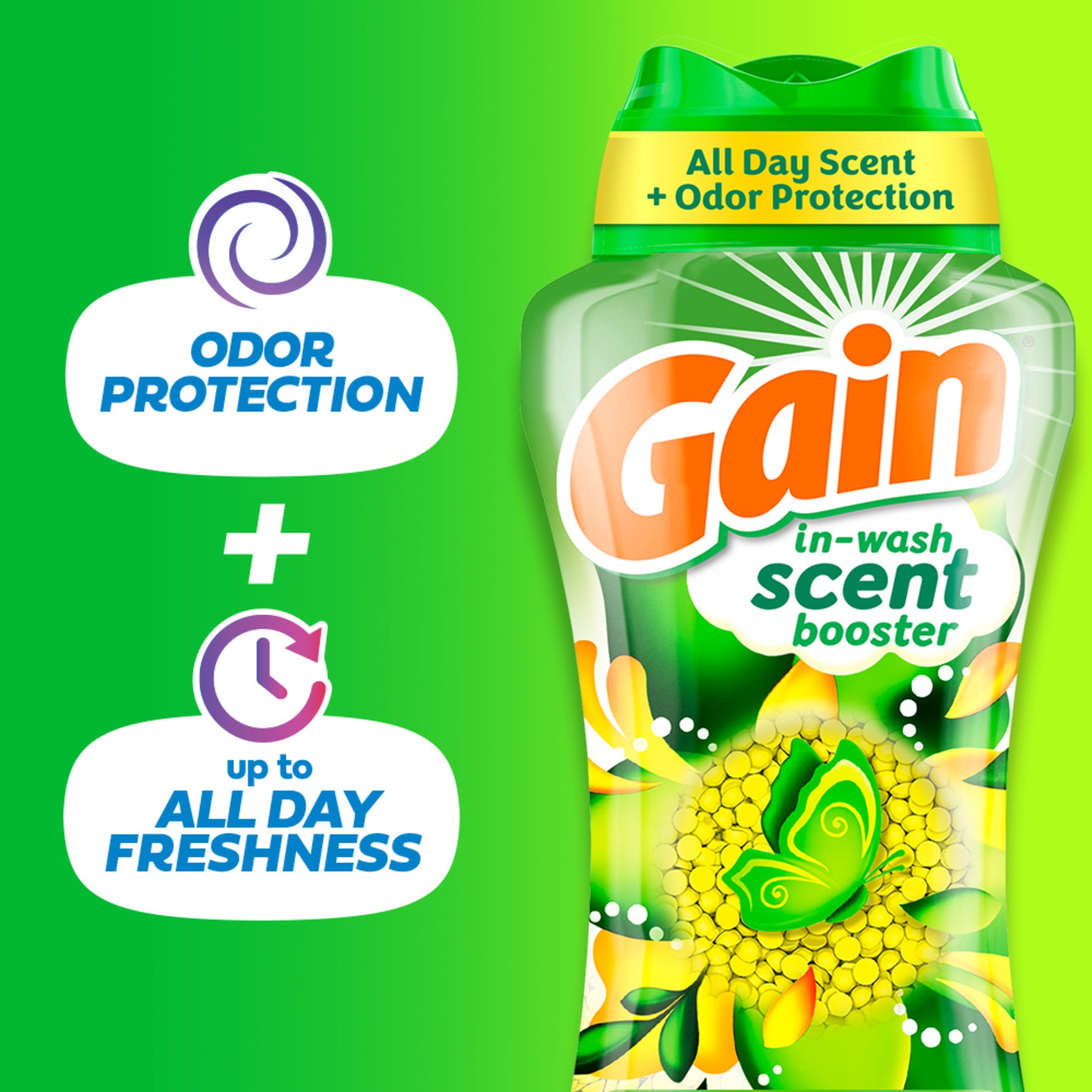 2 pack) Gain Laundry Scent Beads, Fireworks In-Wash Scent Booster