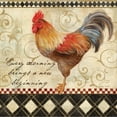 thumbnail image 2 of Coulter, Cynthia 26x26 White Modern Wood Framed Museum Art Print Titled - Rooster Sentiment II, 2 of 4