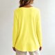 thumbnail image 4 of Hfnxid Womens Square Neck Long Sleeve Shirts Loose Fit Tunic Tops Solid Color Soft Blouses Casual Basic Tshirts Yellow,M, 4 of 7