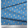 thumbnail image 3 of Soimoi Blue Cotton Voile Fabric Stripes & Animals Kids Decor Fabric Printed Yard 58 Inch Wide, 3 of 3