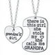 thumbnail image 1 of Collar colgante,Conjunto de collar de acero inoxidable para padre e hija,Collar con colgante de corazón de papá y niña Colgante de corazón,Joyas para niñas Regalos para madres y padres de, 1 of 8