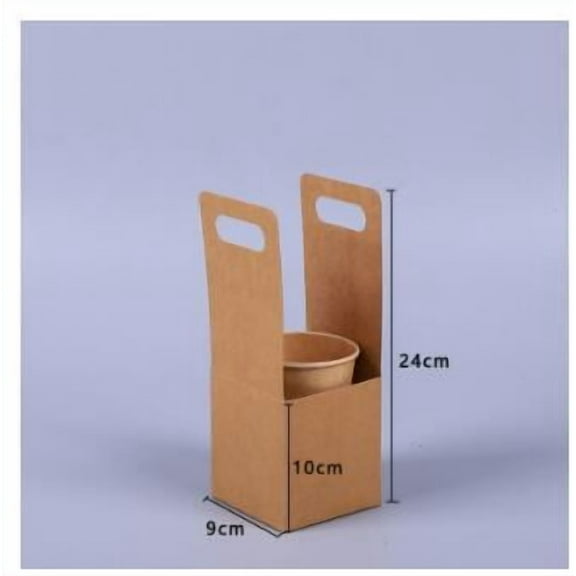 GUIYONG 10pcs Hot and Cold Drink Carrier Paperboard Cup Holder Single Coffee Cup Holder for Takeout Beverages Coffee Accessories