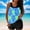 #6Multicolor, variant on Two Piece Tankini Swimsuits for Women Printed Block Tankini Top with Swim Short Suit
