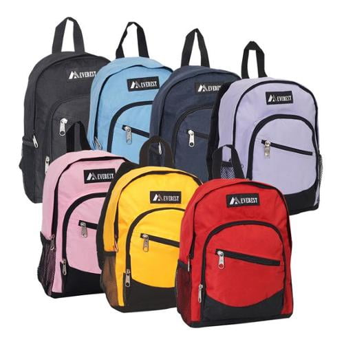 Everest 13-inch Junior Slant Zipper Backpack Aqua Blue
