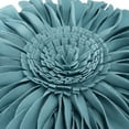 thumbnail image 6 of JWH 3D Handmade Round Decorative Wool Flower Pillow for Bedroom Couch Bed Decor 14inch Aqua, 6 of 7