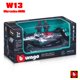 thumbnail image 2 of Bburago-Coche de juguete de aleación, modelo F1, Mercedes AMG, W13, #44, Hamilton, #63, George, de Fórmula Super, fundido a presión, 1:43, 2022 Fivean unisex, 2 of 2