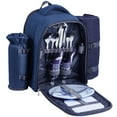 thumbnail image 2 of Beach Day Backpack for Couples – Insulated Cooler Picnic Bag with Utensils, Navy Blue, 2 of 11