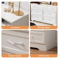 thumbnail image 4 of Dresser for Bedroom, Wood Dressers with 7 Drawers, Double Dressers with Metal Pulls, Modern Chest of Drawers for Bedroom, Living Room, White, 4 of 6