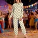 thumbnail image 1 of Conjuntos de blusa y camisa de manga larga con cuello redondo para niños y niñas de 5 a 14 años con estampado y bolsillo. Conjunto de top y pantalón de manga larga., 1 of 9