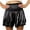 Black, variant on Womens Sequin Shorts Elastic High Waisted Pleated Ruffle Cute Shorts Beach Flowy Casual Glitter Sparkly Shorts Purple 3XL