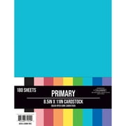 COLORBK Colorbok Solid Primary Cardstock, 8.5" x 11", 108 lb./160 gsm, 180 Count