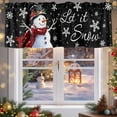 thumbnail image 5 of Valances for Windows Christmas Snowman Rod Pocket Cafe Window Treatments Valance Curtains for Kitchen Bathroom Laundry Basement Windows 56"x16", 5 of 7