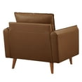 thumbnail image 6 of Armchair Chair, Brown, Faux Leather, Living Room Lounge Cafe Lobby Hospitality Restaurant, Modern Contemporary, HB37339, 6 of 9