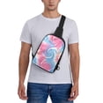 thumbnail image 6 of Chest Bag Dual Pocket 11.8×7.7×2.4in Waterproof Double-Pocket Large Capacity With No Inner Pouch Pockets And Double Drawstrings Palevioletred Tie-Dye Background Vibrant Colors And Swirling (3), 6 of 8