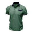 thumbnail image 3 of Dovford Men Short Sleeve Polo Shirt Casual Summer Collar Shirts Dress Button Polo T Shirt Classic Golf Shirts, 3 of 6