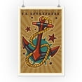 thumbnail image 3 of Ft. Lauderdale, Florida, Anchor, Letterpress (12x18 Wall Art Poster, Room Decor), 3 of 3