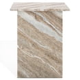 thumbnail image 6 of Safavieh Adriano 2 Leg Marble Accent Table in White / Brown, 6 of 11