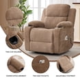 thumbnail image 3 of Leumius Power Lift Recliner Chair for Elderly,Heavy Duty Infinite Position Recliners Chair with 8-Point Vibration Massage and Lumbar Heating,Cup Holders,Brown, 3 of 9