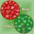 thumbnail image 2 of 36 Inch Valentine''s Day Tree Skirt Love Heart Clover Double Sided Print Mat St. Patrick''s Day Tree Skirt Christmas Tree Skirt for Holiday Party Decoration, 2 of 6