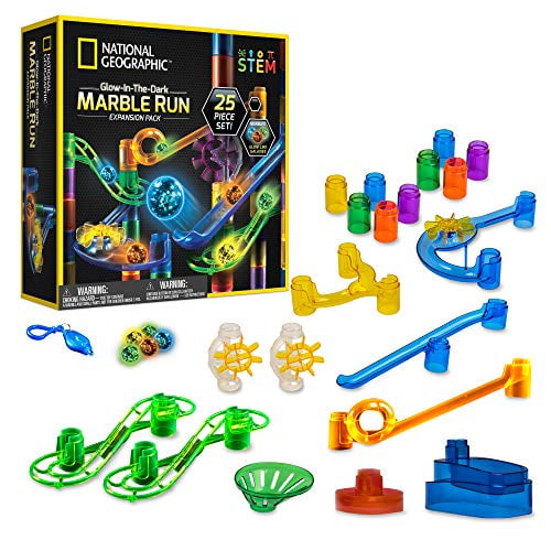 NATIONAL GEOGRAPHIC Glowing Marble Run Expansion Pack with 5 Glow in