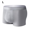 thumbnail image 4 of Qarigey Pantalón enérgico de terapia magnética de poliéster para hombre, tela transpirable sexy, fácil de limpiar y a la moda Ropa interior Gris claro l, 4 of 6