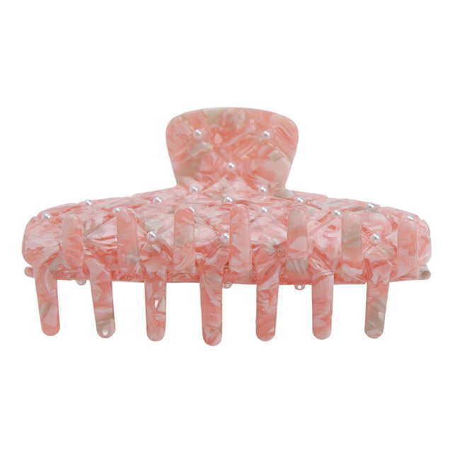Pinzas para el pelo, duraderas, modernas, diseño antideslizante, maravilloso regalo con perlas para mujeres y niñas, color naranja