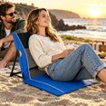 thumbnail image 3 of Folding Beach Chair Mat with Backrest Portable Lightweight Outdoor Seat with Carry Bag Breathable Mesh Seat for Picnic Beach Garden Camping Blue, 3 of 5