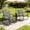 Grey, variant on SUNCROWN 3-Piece Outdoor Rocking Bistro Set, Outdoor Furniture Set with Patio Rocking Chairs, and Glass-Top Table, Small Conversation Set of 3 for Porch, Lawn, Garden, Yard, Balcony, Poolside, Grey
