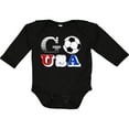 thumbnail image 3 of Inktastic Go, USA- Soccer, Football Boys or Girls Long Sleeve Baby Bodysuit, 3 of 5