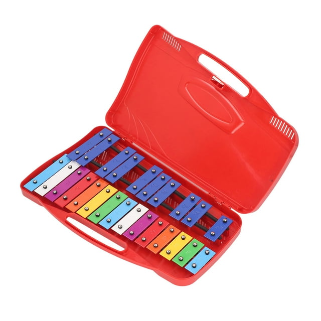 Xylophone 25 Notes Touches Métalliques Colorées Xylophone Percussion Instrument de Musique pour Enfants