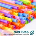 thumbnail image 4 of Happon 300Pcs Flexible Disposable Drinking Straws, Bendable Plastic Neon Straws, Fun Bendy Kids Straws, 4 of 7