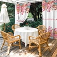 thumbnail image 4 of Outdoor Curtains for Patio Waterproof, Valentine's Day Outdoor Privacy Panels Grommet, Spring Watercolor Cake Pink Red Blackout Outside Curtains for Porch/Cabana/Pergola/Gazebo 54"x108", 2 Panels, 4 of 8