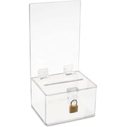 MCBClear Acrylic Display Donation Box - Ballot Box - Ticket Box - Suggestion Box - Secure Locking box