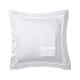 thumbnail image 4 of Melange Home 600 Thread Count Cotton 2 Stripe Embroidered Sham Cover Set Blue, 4 of 5