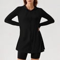 thumbnail image 6 of Sheghy Womens Tops Round Neck Zipper Long Sleeve Sun Protection Casual Outerwear Tops Black S, 6 of 9