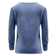 thumbnail image 4 of Women's Sweatshirts No Hood Plus Size Womens Tops Long Sleeve Button Casual Round Neck Long Sleeve Sweatshirts, 4 of 4