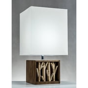Modern Home Nautical Driftwood Wood Box Table Lamp - Medium