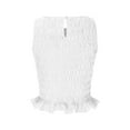 thumbnail image 4 of Razzly Women's Fashion Tank Top Casual Ruffle Hem Design Everyday Wear Spring Summer Basic Piece(White,M), 4 of 6