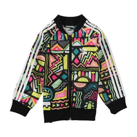 Adidas Girls Superstar Track Jacket Sweatshirt, Multicoloured, 2T