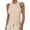 19# Beige, variant on Tank Tops for Women Ribbed Racerback Top Shirts High Neck Tank Casual Slim fit Basic Summer Tops White L