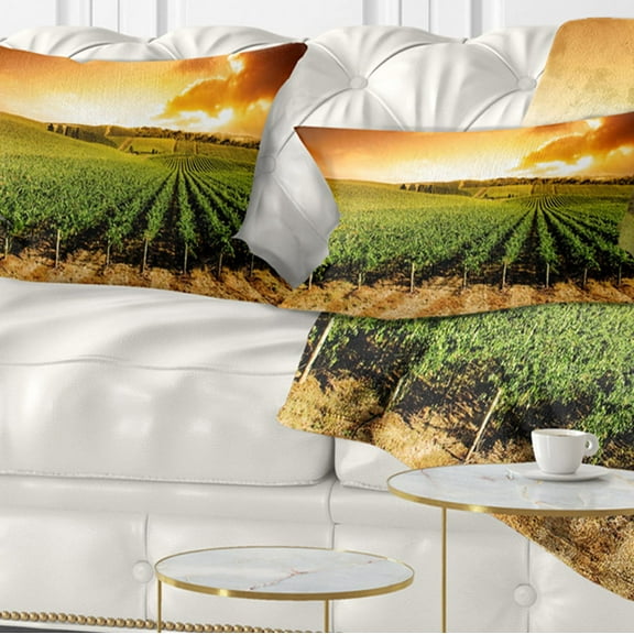 Designart 12" x 20" Multi-color Polyester Throw Pillow