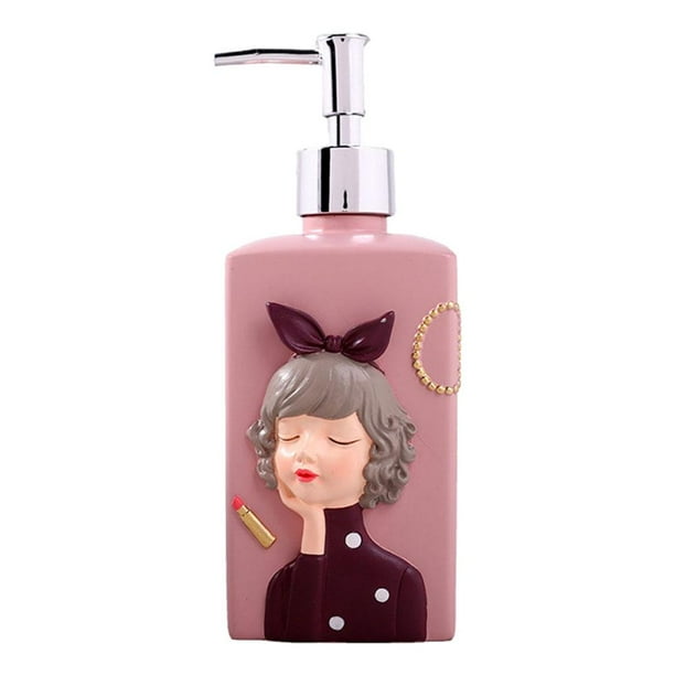 Dispensador de jabón portátil, botella de champú y loción rellenable, contenedor de líquido vacío Rosa 480ml