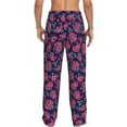 thumbnail image 3 of Goofa Rose Flowers Printed Soft Pajama Pants for Men, Wide Leg Comfy Casual Lounge Yoga Pants-XX-Large, 3 of 9