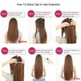 thumbnail image 6 of LELINTA 24-29 Inches Wavy 3/4 Full Head Clip in Hair Extensions One Piece Hair Up to 20 colors, 6 of 6