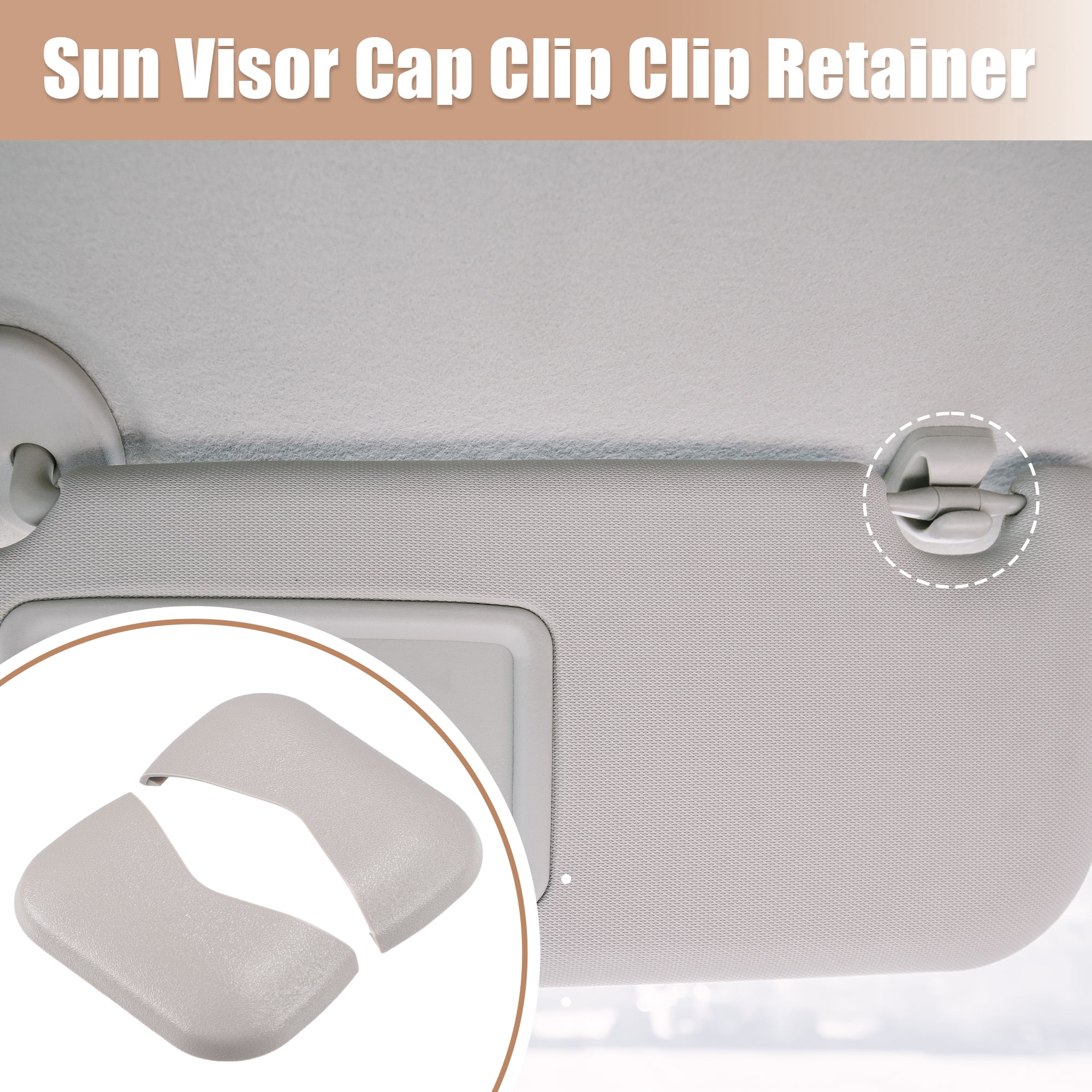 Unique Bargains 2Pcs Plastic Sun Visor Bolt Cover for Nissan Maxima Gray