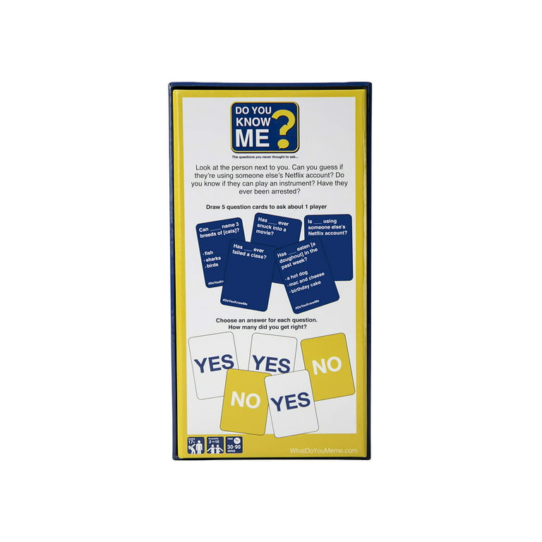WHAT DO YOU MEME? Do You Know Me? - The Party Game That Puts You in The Hot  Seat - Adult Card Games for Game Night
